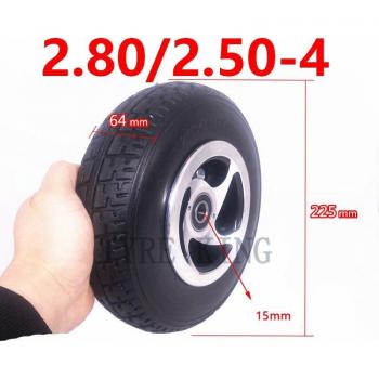 Neumático Sólido Triciclo E‑Moto 2.80/2.50‑4 – Seguridad Explosión