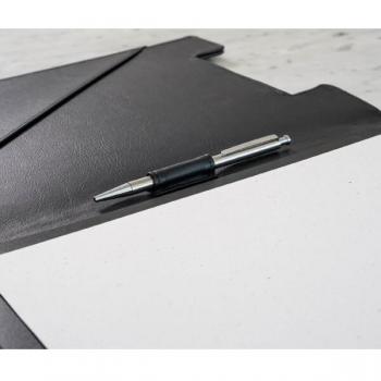 Klemmap Rillstab luxe simili cuir noir A4