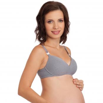 Be Mammy Sujetador de Lactancia Gris Claro EU 80E