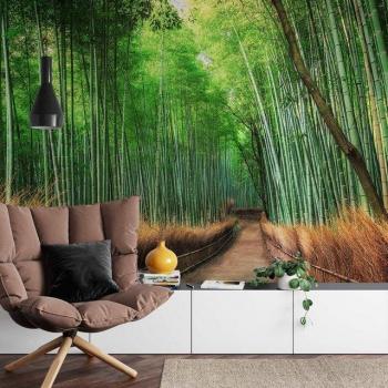 Tapisserie Végétale Bambou pour Salon Chic