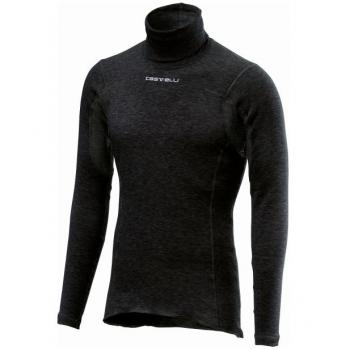 Camiseta Interior Castelli Flanders Warm Cuello Alto Negro