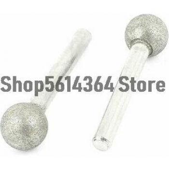 Broca de pulido con revestimiento de diamante y cabezal esférico, juego de dos unidades, 14mm