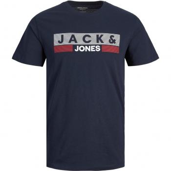 Jack & Jones Mens Jjecorp Logo Tee O-neck Noos Pls T-Shirt, Dark Blue, 2XL