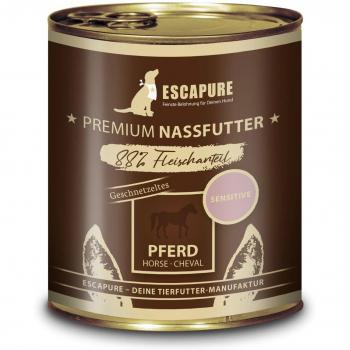 Escapure Pferde Geschnetzeltes für Hunde 6x800g