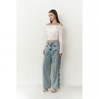 Kellen Ice Blue Jeans mit Zerrissenem Design für Damen