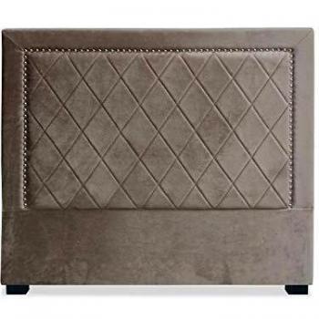 Paris Prix Tête De Lit Design Velours Sofia 140cm Taupe