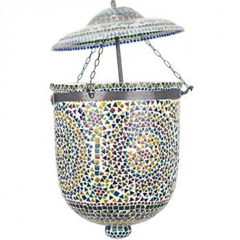 Lampe de plafond marocain Signes Grimalt – 50 × 28 × 28 cm, verre coloré