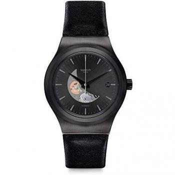 Swatch Reloj de Hombre Automático con Correa de Piel