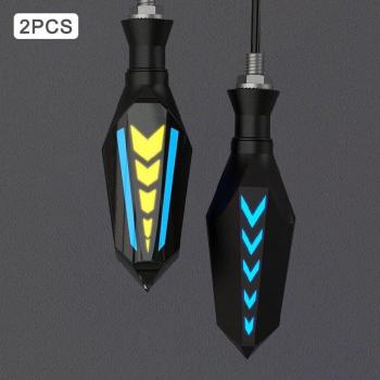 Double Side Flowing Turn Signals LED Motorcycle Turn Signal Light 12V Flashing Blinker Muticolor Universal Daytime Running Light