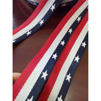 Red White Blue Star Badge Holder Strap 3.8cm