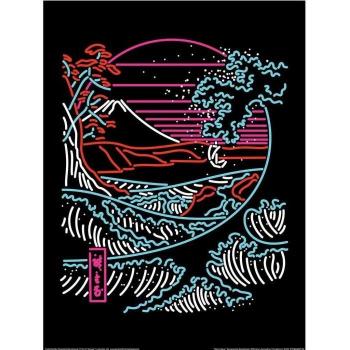 Rocket Man Retro Wave Poster 40cm x Black