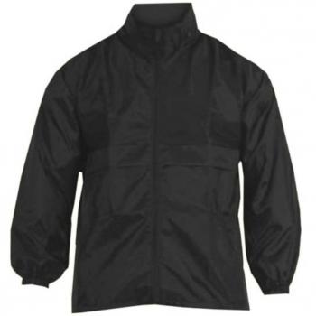 Men's Black Windbreaker Raincoat