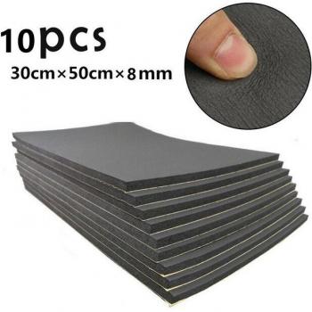 Auto Car Noise Proof Bonnet Insulation Foam 30x50cm (10 Pack) – Cotton Sound Deadener Mat for Automotive Interior