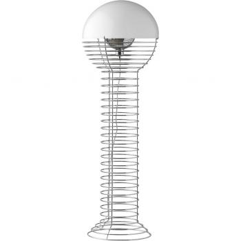 Piantana Wire Verpan, bianca, design Verner Panton