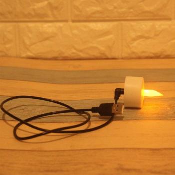 Flameless Rechargeable LED Candle with USB and Holder