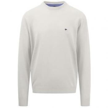 FYNCH‑HATTON XL Männer Pullover – Langarm – Off-White, Brandlogo