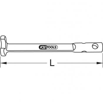 KS Tools Clés à fourche coudées 90 ° BRONZEplus sans broche 32 mm