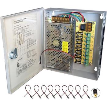 CCTV Metal Power Supply Box 9 Port 15A