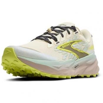 Chaussures Brooks Cascadia 19 Femme Trail, beige jaune, taille 37,5