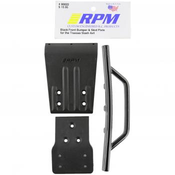 RPM Traxxas Slash 4X4 Front Bumper & Skid Plate (Black)
