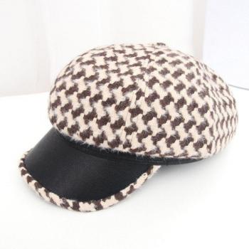 Plaid Painter Beret for Women and Girls