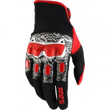 Unbekannt deristricted Handschuhe Unisex L (Schwarz-Weiß-Rot)