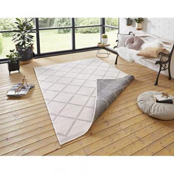 Teppich NORTHRUGS Corsica Wendeteppich 200 cm x 290 cm, grau (grau, creme)