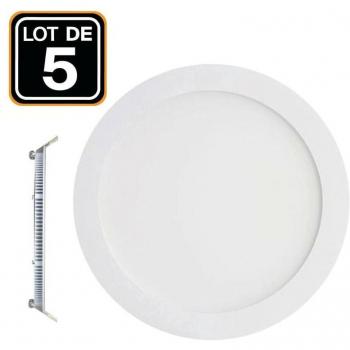 Spotlight 5 Ronds LED 3 W Eurolamp Extra-Plat Blanc Chaud 3000 K