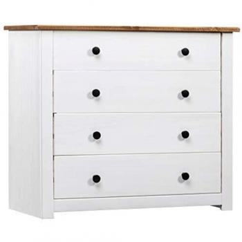 Armoire de Rangement Blanc 80x40x73 cm Pin Assortiment Panama VidaXL