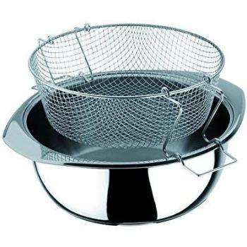 Freidora de Acero Inoxidable Inoxibar, 22 cm, Fondo difusor