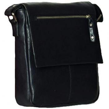 Men's Black Ashwood Leather Mini Messenger