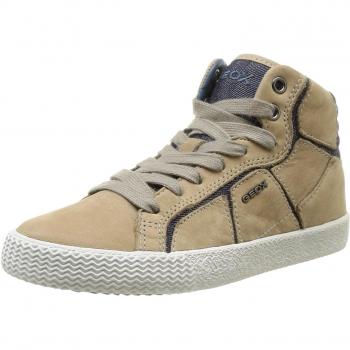 Geox J SMART BOY C, Sneaker alta bambino, Grigio (Grau (DOVE GREY/NAVYC1153)), 28
