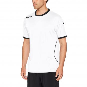 Herren-Trainingsjacke Curve von Kempa in Weiß/Schwarz, Größe 116