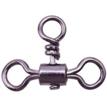 10Pcs Stainless Steel Fishing Swivel 3 Way Connector