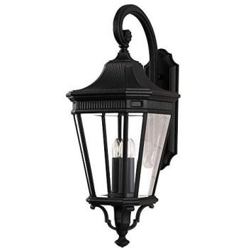 Exterior Black 3‑Bulb LED Wall Fixture (IP44)