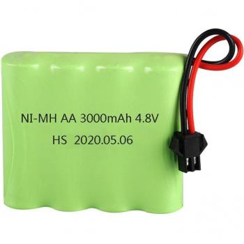 2er Set 4,8V 3000mAh Ni-MH Akku für RC Spielzeug und Sicherheitsanlagen