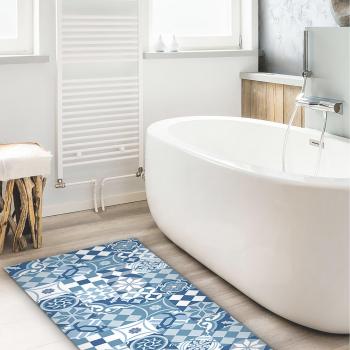 Manta Vinilo Azul Cementado 60x180 para Cocina