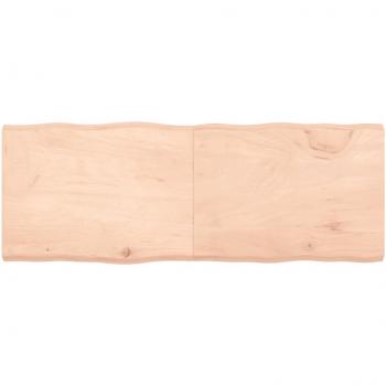 Dessus de table en bois massif sans traitement bordure assortie
