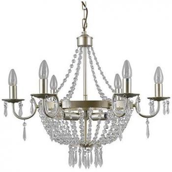 Champagne 9-Light Crystal Pendant Light E14