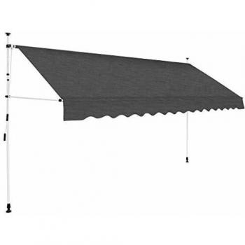 Manual 400cm Retractable Awning – Anthracite by vidaXL