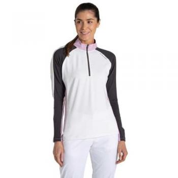 Craghoppers Nosilife Ivybridge Half Zip Long Sleeve T‑shirt White / Dark 46 Women