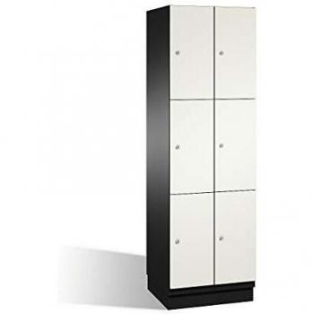 Armadietto a scomparti C+P con porte in acciaio