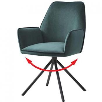 Sedia Imbottita Girevole HWC-G67 Gambe Nere