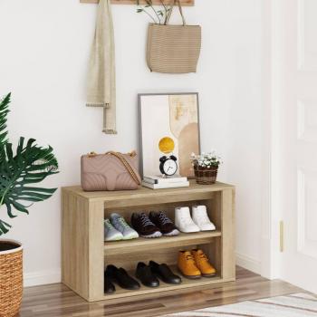 Étagère de rangement pour chaussures Chêne Sonoma 75x35x45 cm