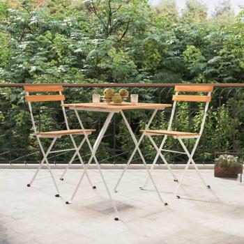 Bistrot Chairs (pliante) – Bois d’acacia & Acier – Set 2