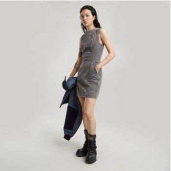 G‑Star Shift Dress in Granite, XS Size, Women