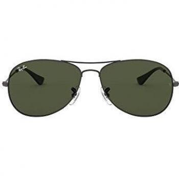 Ray-Ban Unisex Rb 3362 Cockpit Sonnenbrille, Grau (Gestell: Gunmetal, Gläser: Grün Klassisch 004)