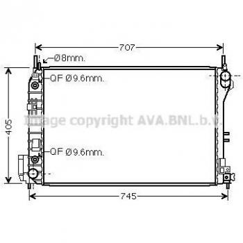 Saab Engine Cooling Radiator SBA2059