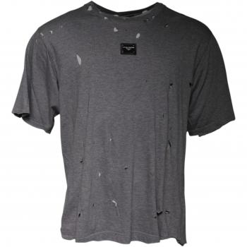 Dolce & Gabbana Men's Gray Logo Tee – 2XL