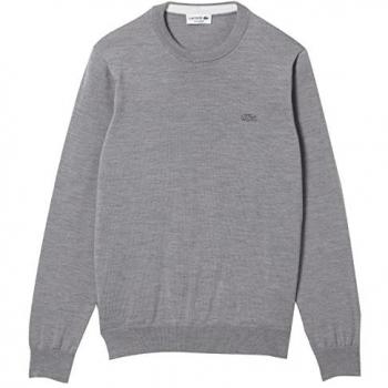 Lacoste Herren Strickpullover aus Merinowolle mit Logo-Patch, Größe M